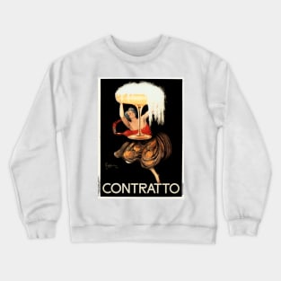 CONTRATTO SPARKLING WINE 1922 Italy Alcohol Advertisement by Leonetto Cappiello Crewneck Sweatshirt